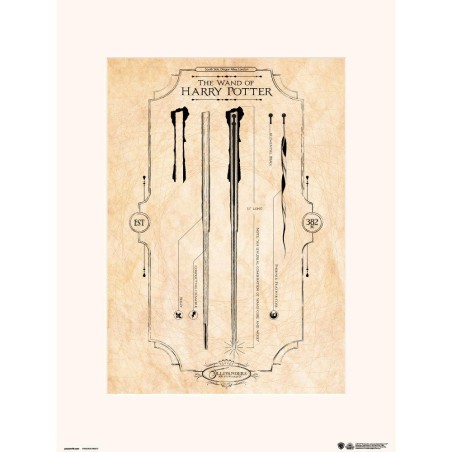 HARRY POTTER - THE WAND - Art Print