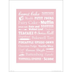 Exklusivt Art Print - Cakes - Tårtor och bakverk - Text