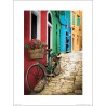 Exklusivt Art Print - Bike - Flowers