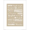 Exklusivt Art Print - Pasta - Text