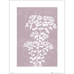 Exklusivt Art Print - Pressed leaf pink - Pressat blad, rosa
