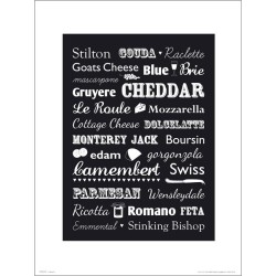 Exklusivt Art Print - Chees - Ost - Text