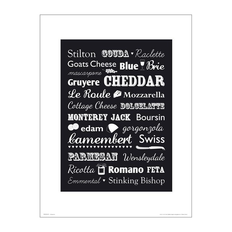 Exklusivt Art Print - Chees - Ost - Text Exklusivt Art Print - Chees - Ost - Text