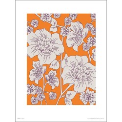 Exklusivt Art Print - Flowes Orange - Blommor i orange