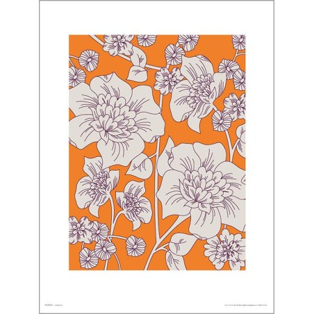 Exklusivt Art Print - Flowes Orange - Blommor i orange