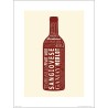 Exklusivt Art Print - Wine bottle Red - Rött vin, flaska