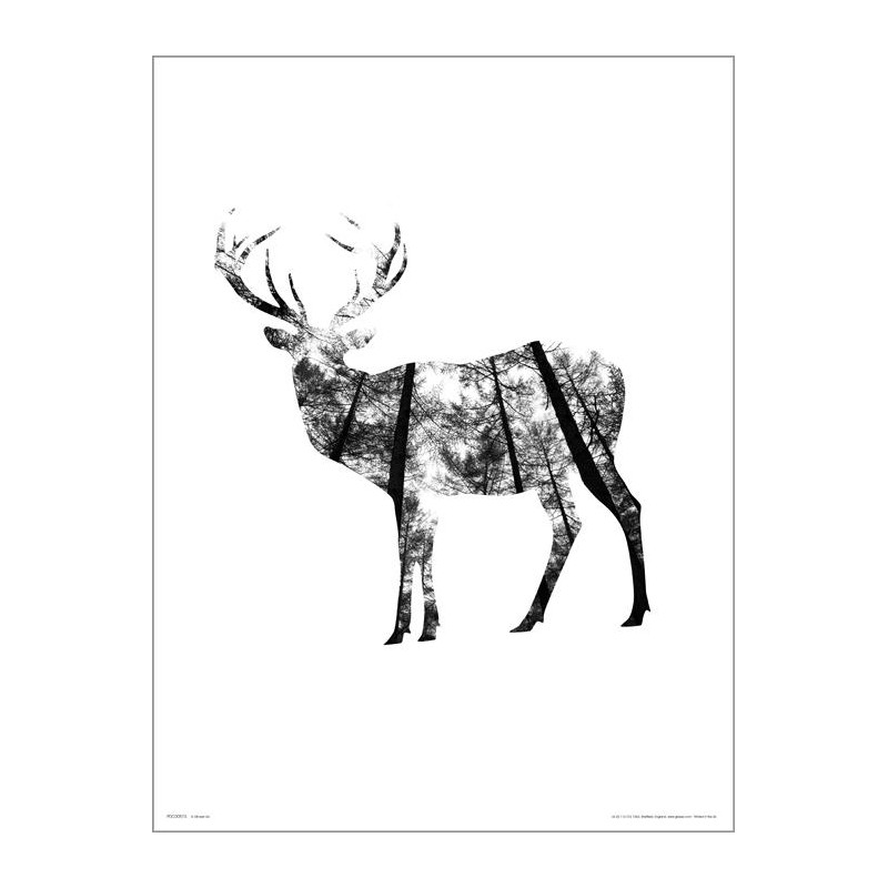 Exklusivt Art Print - Deer Woods Exklusivt Art Print - Deer Woods