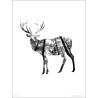Exklusivt Art Print - Deer Woods