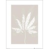 Exklusivt Art Print - Pressed leaf cream - Pressat blad, beige