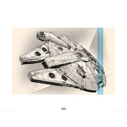 Star Wars Episode VII (Millennium Falcon Pencil Art)