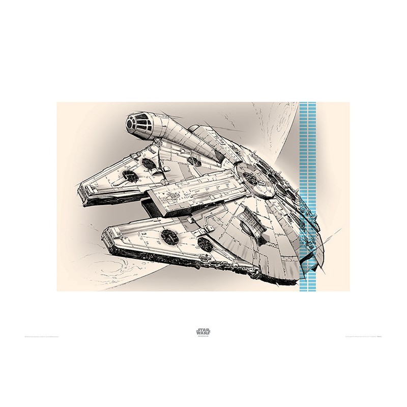 Star Wars Episode VII (Millennium Falcon Pencil Art)