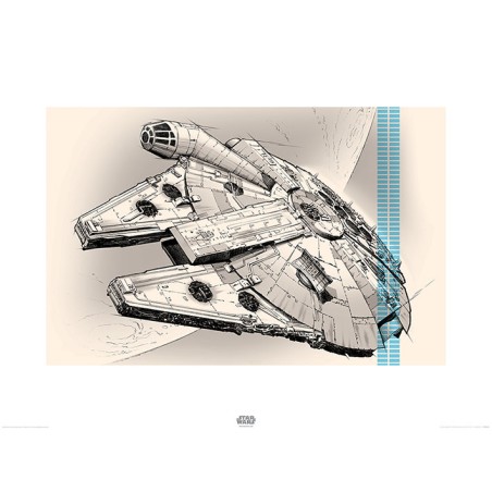 Star Wars Episode VII (Millennium Falcon Pencil Art)