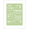 Exklusivt Art Print - Herbs - Kryddor - Text