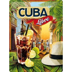 Metallskylt 30Ã—40 cm Cuba libre