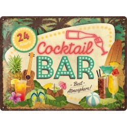 Metallskylt 30Ã—40 cm Cocktail Bar