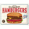 Metallskylt 30Ã—40 cm Hamburgers 50 cents