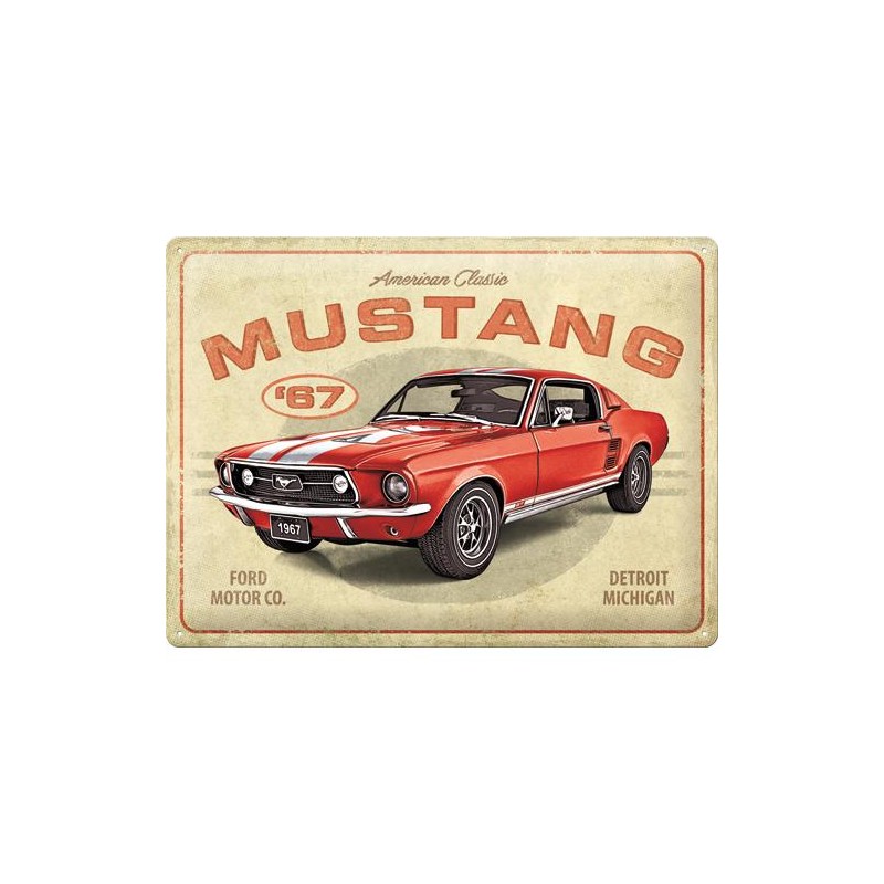 Metallskylt 30×40 cm Ford Mustang 67 Metallskylt 30×40 cm Ford Mustang 67