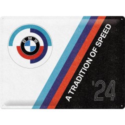 Metallskylt 30Ã—40 cm BMW Motorsport - Tradition Of Speed