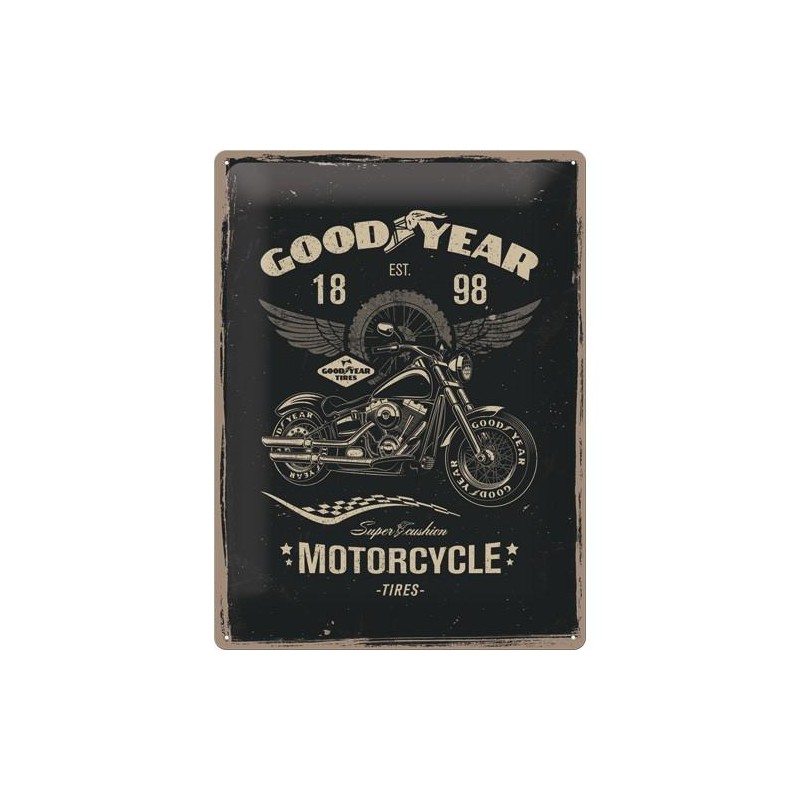 Metallskylt 30×40 cm Best Garage, GoodYear motorcycle Metallskylt 30×40 cm Best Garage, GoodYear motorcycle