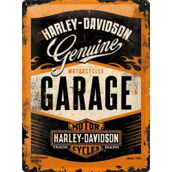 Metallskylt 30Ã—40 cm Harley-Davidson, Garage
