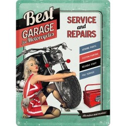 Metallskylt 30Ã—40 cm Best Garage,  Pin up, Service and Repairs