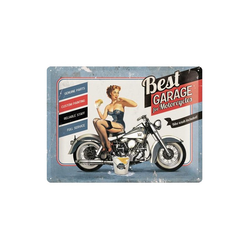 Metallskylt 30×40 cm Best garage for motorcycles Metallskylt 30×40 cm Best garage for motorcycles