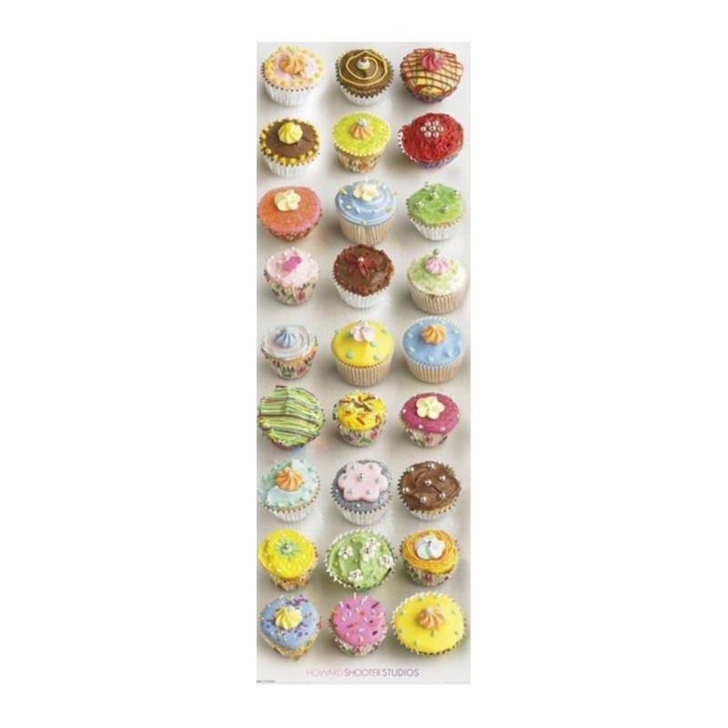 Poster - Cupcakes - Howard Shooter (dörraffisch) - FRI FRAKT!