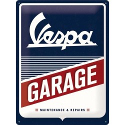 Metallskylt 30Ã—40 cm Vespa Garage
