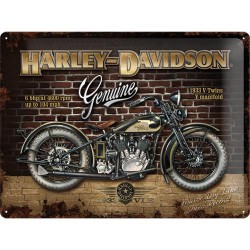 Metallskylt 30Ã—40 cm Harley-Davidson, 1933 V-Twin