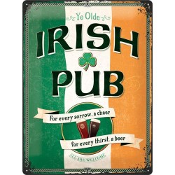 Metallskylt 30Ã—40 cm Irish Pub