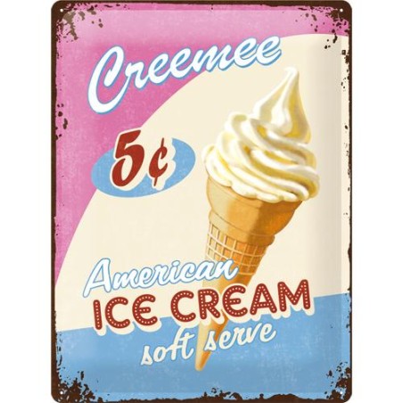 Metallskylt 30Ã—40 cm American Ice Cream
