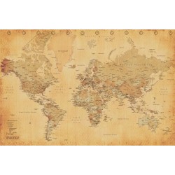 Världskarta - Antik stil (World Map)